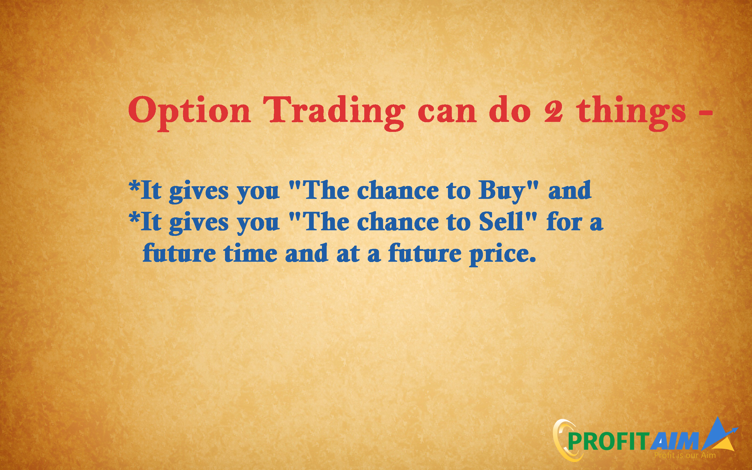 Stock Option Tips and Best Option Tips By ProfitAim