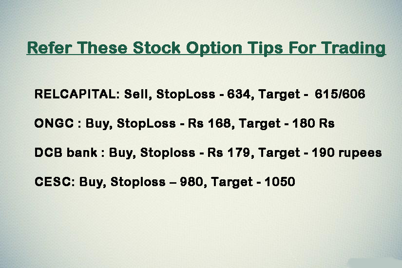 Refer these stock option tips for today's trading